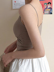 Criss Cross Ribbed Crop Cami Top
