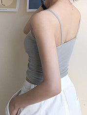 Criss Cross Ribbed Crop Cami Top