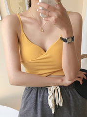 Criss Cross Ribbed Crop Cami Top