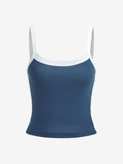 Contrast Trim Vintage Crop Cami Top