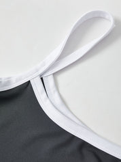 Contrast Trim Vintage Crop Cami Top
