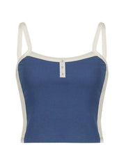 Contrast Trim Vintage Crop Cami Top