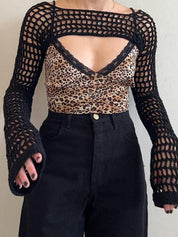 See Through Crochet Knit Bolero Shrug
