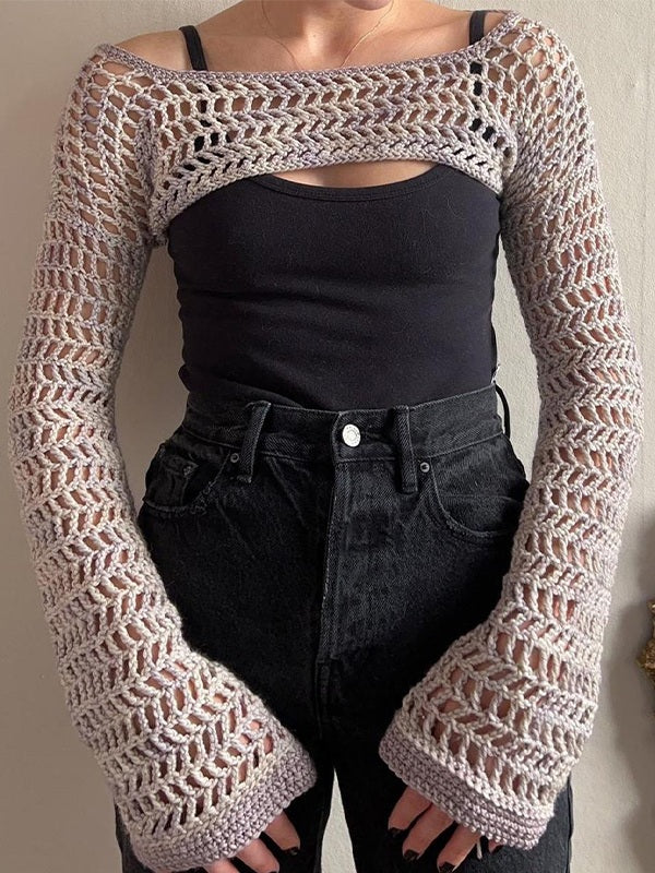 See Through Crochet Knit Bolero Shrug