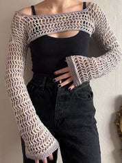 See Through Crochet Knit Bolero Shrug