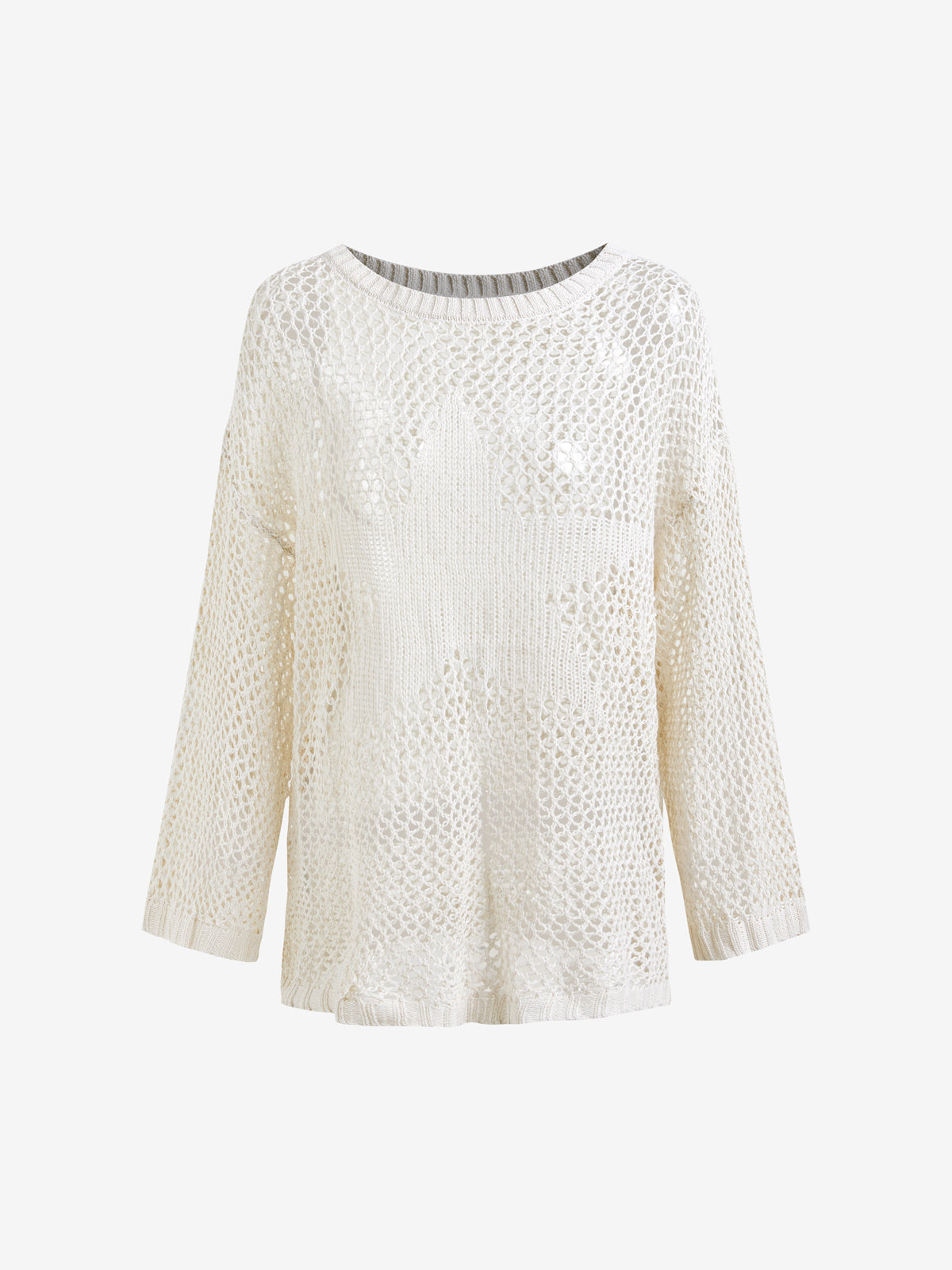 Hollow Out Star Crochet Knit Top
