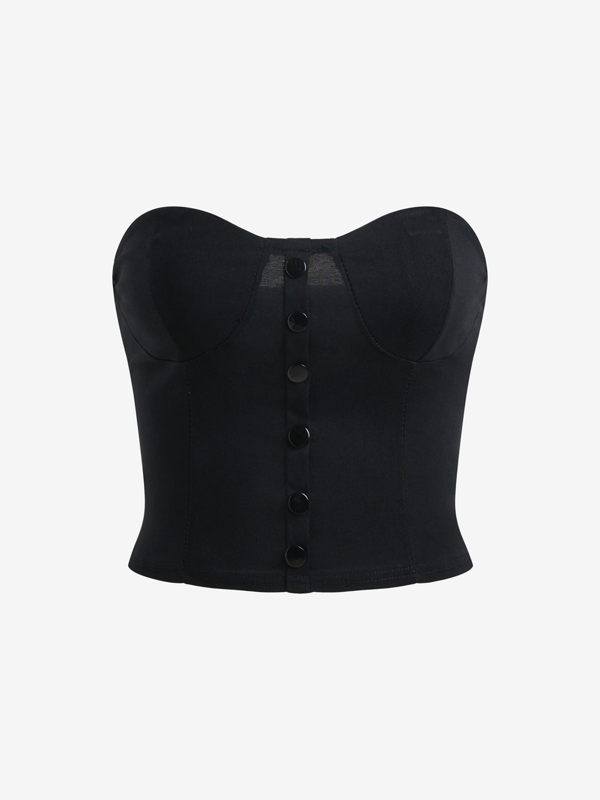 Black Button Down Corset Top