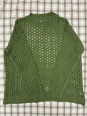 Oversized Crochet Open Knit Top