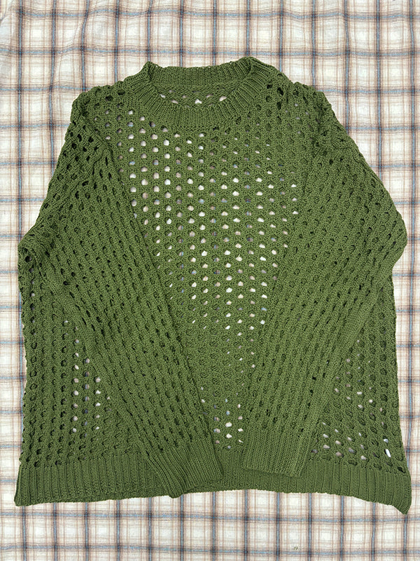 Oversized Crochet Open Knit Top