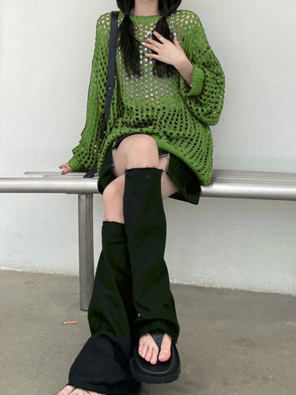 Oversized Crochet Open Knit Top
