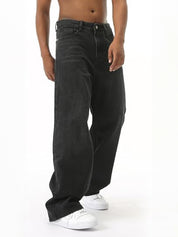 American retro gradient loose wide-leg jeans