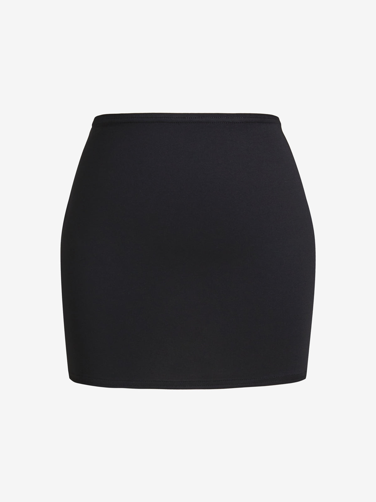 Solid Color Stretch Micro Mini Skirt