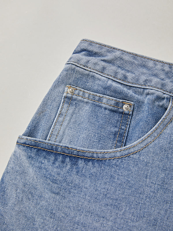 Retro Denim Mini Skirt