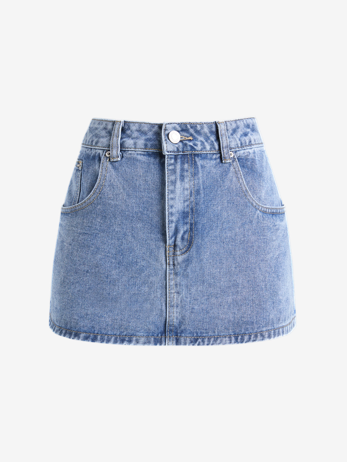 Retro Denim Mini Skirt