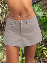 Women Y2k Mini Denim Skirt