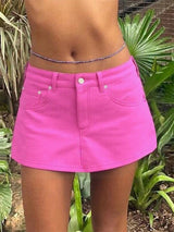 Women Y2k Mini Denim Skirt