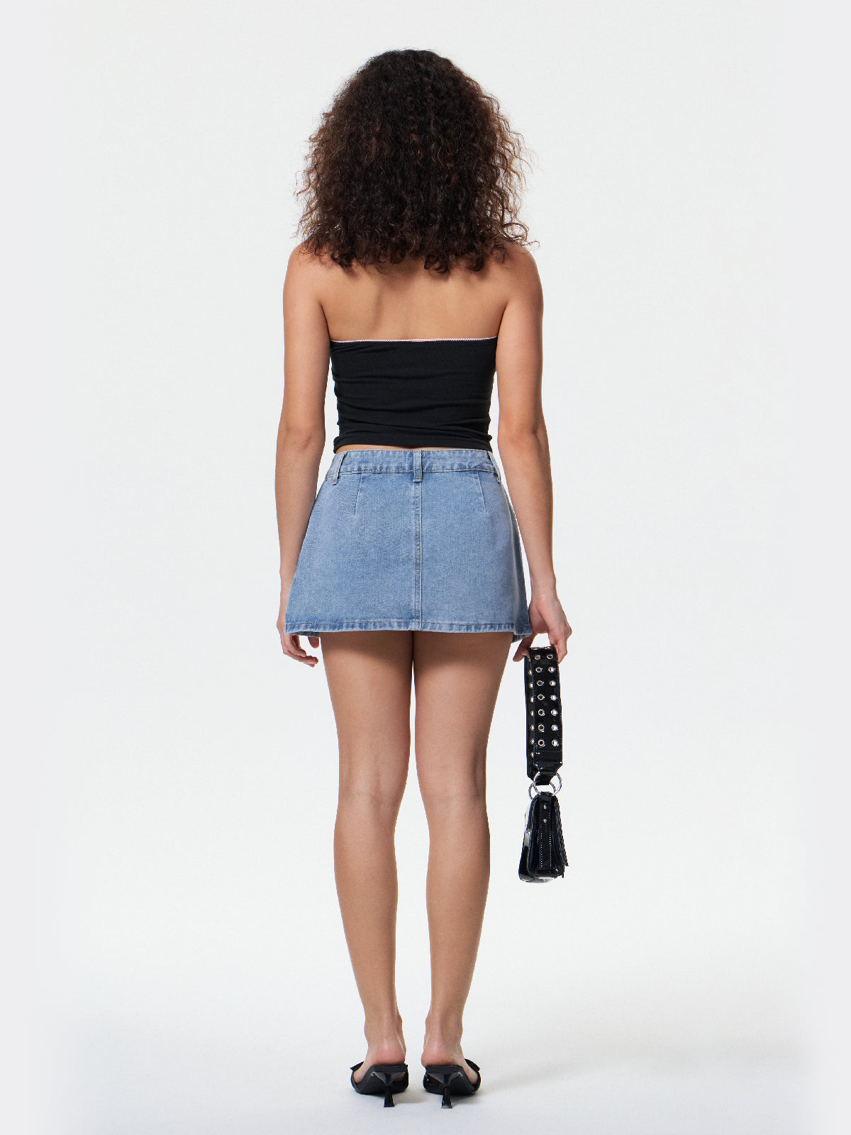 Retro Denim Mini Skirt