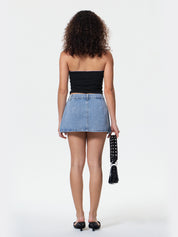 Retro Denim Mini Skirt