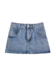 Retro Denim Mini Skirt