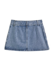 Retro Denim Mini Skirt