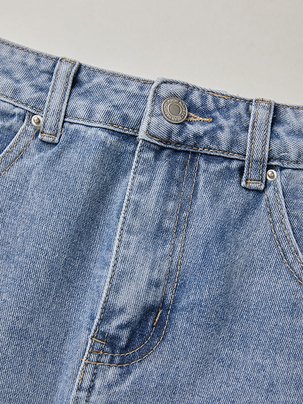 Retro Denim Mini Skirt