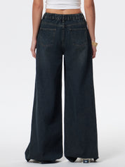 Vintage Blue Star Print 90s Boyfriend Jeans