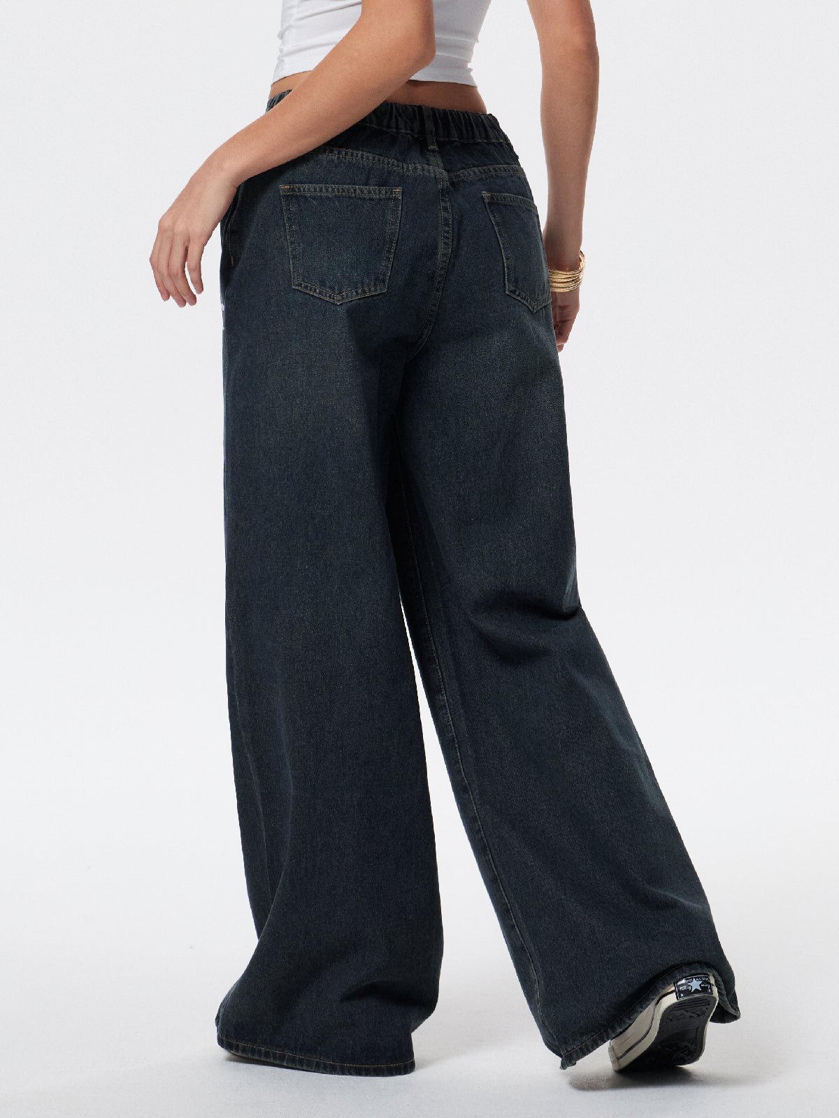 Vintage Blue Star Print 90s Boyfriend Jeans