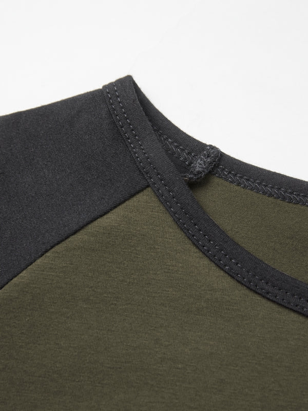 Contrast Raglan Slim Short Sleeve Tee