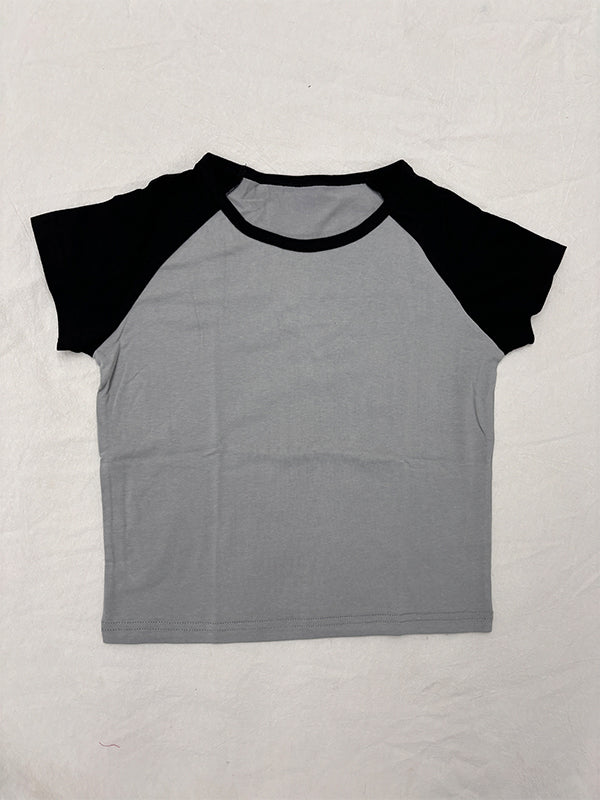 Contrast Raglan Slim Short Sleeve Tee
