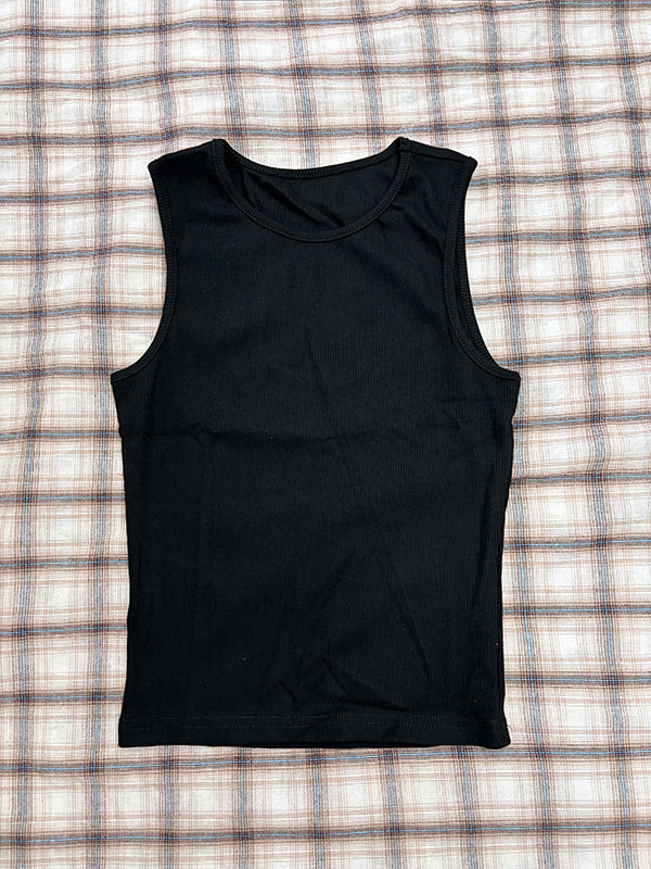 Ribbed Cropped Tank Top