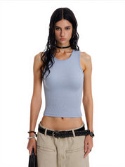 Ribbed Cropped Tank Top