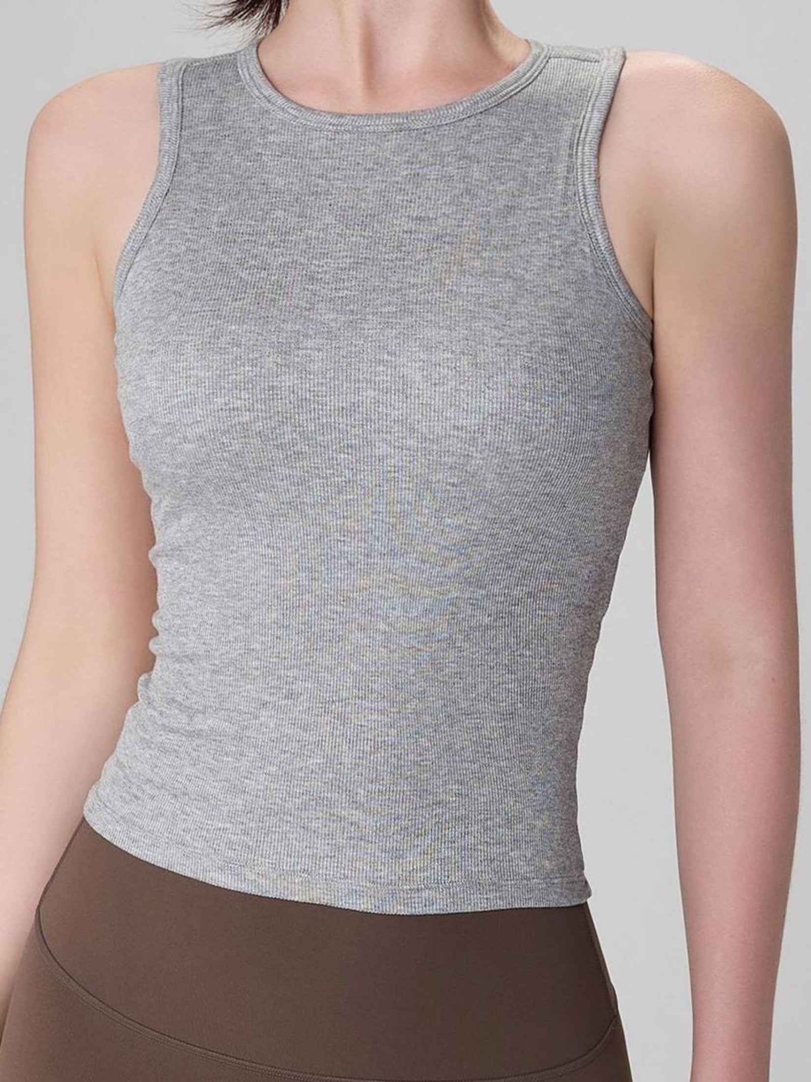 Ribbed Cropped Tank Top