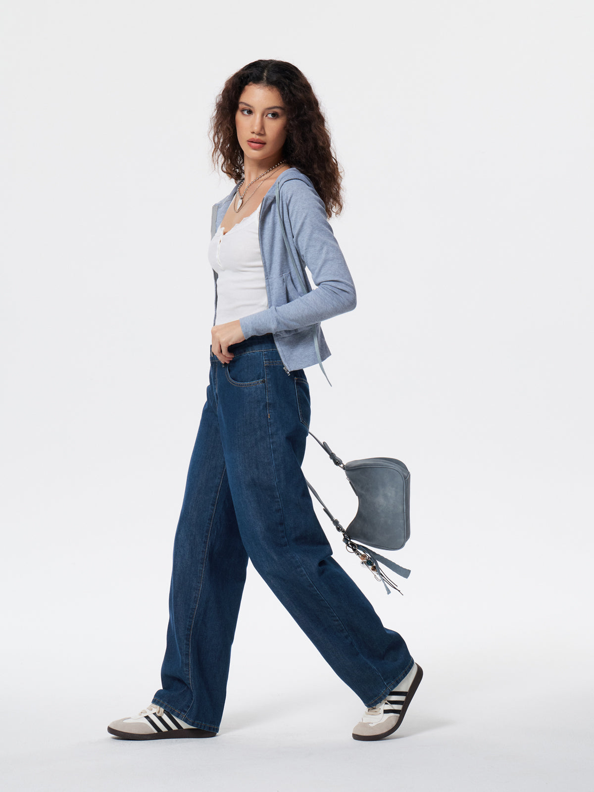 Low Rise Heavy Wash Jeans