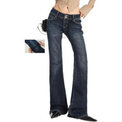 Double Breasted Low Rise Bootcut Jeans