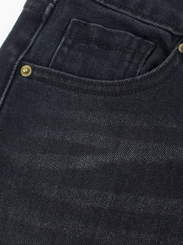 Double Breasted Low Rise Bootcut Jeans