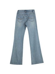 Double Breasted Low Rise Bootcut Jeans