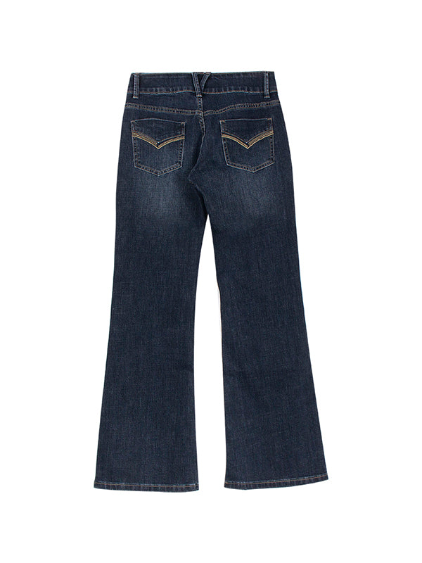 Double Breasted Low Rise Bootcut Jeans