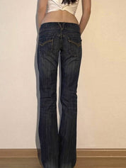 Double Breasted Low Rise Bootcut Jeans