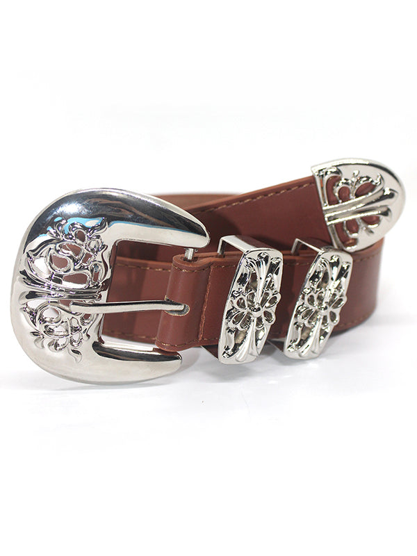 1pc Hollow carved cross buckle belt