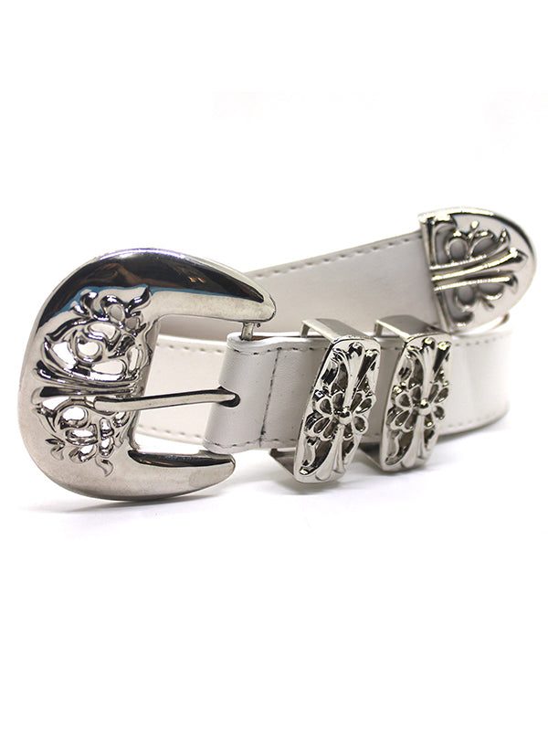 1pc Hollow carved cross buckle belt