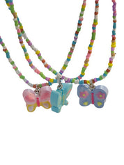 1pc Colorful Beaded Butterfly Necklace