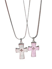 1pc Colorful Cross Pendant Necklace