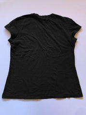 Solid Crew Neck Cropped Short Sleeve Tee
