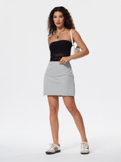 High Waist American Retro Split Skorts