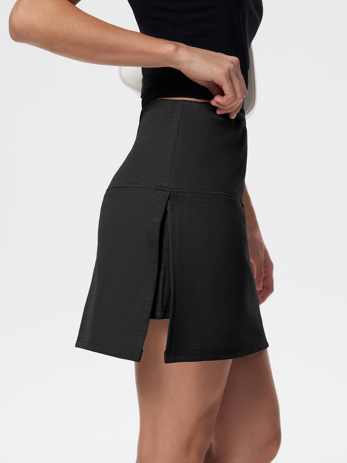 High Waist American Retro Split Skorts