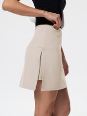 High Waist American Retro Split Skorts