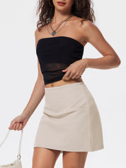 High Waist American Retro Split Skorts