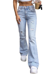 High Waist Stretch Bootcut Denim Pant