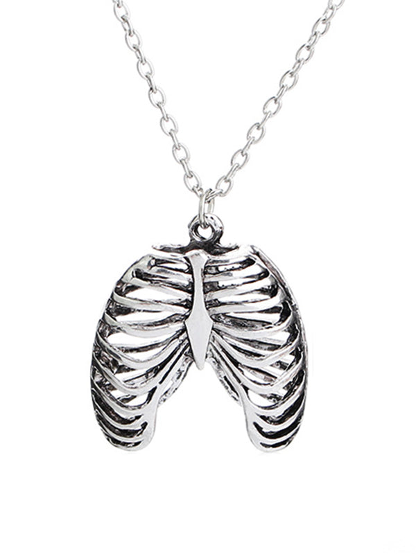 Vintage Skeleton Pendant Necklace
