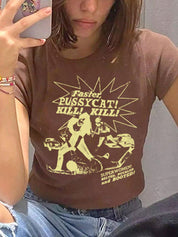 Band Graphic Crop Top